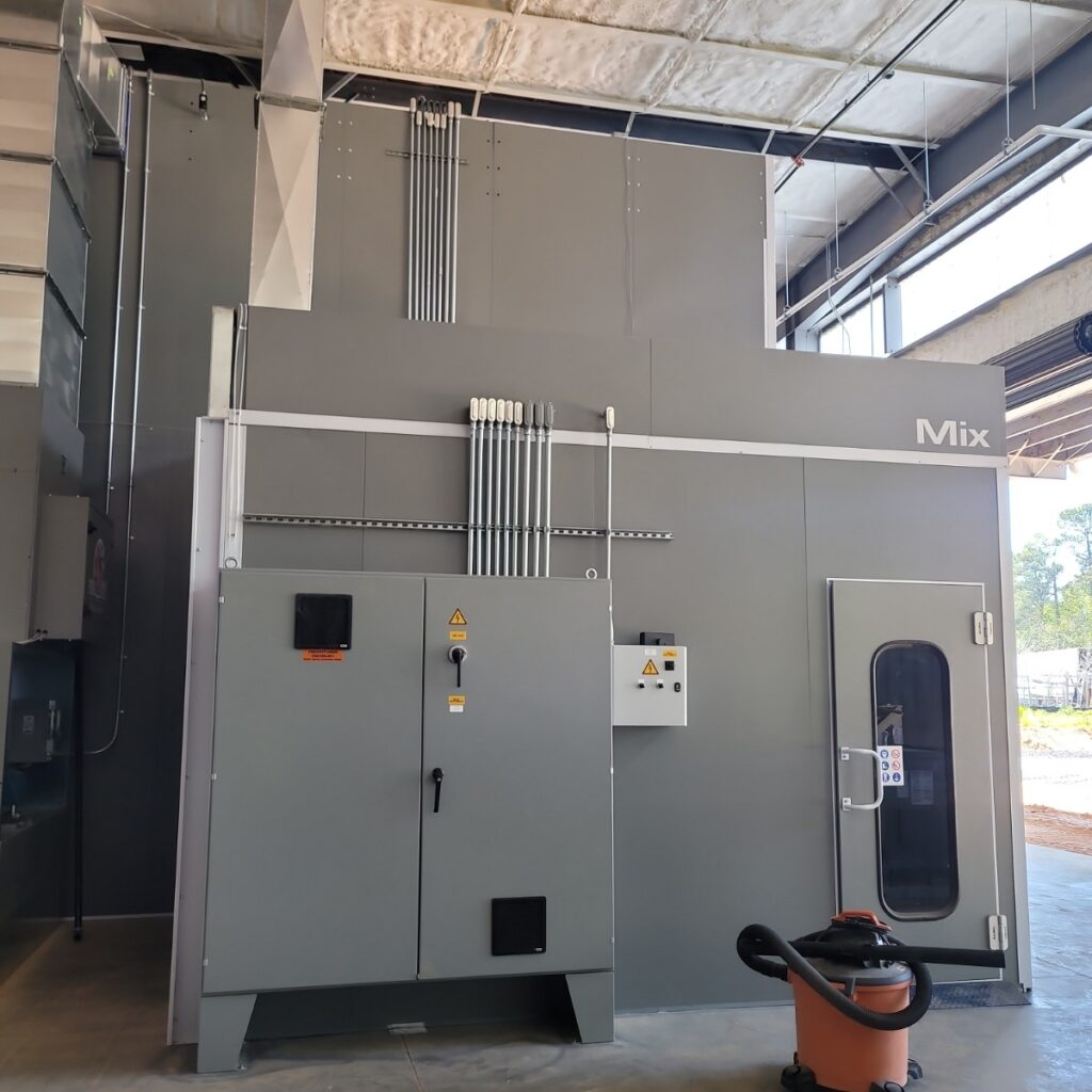 Completed assembly of truck paint booth control panel